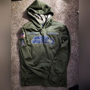 YXL Nike army version Seattle Seahawks hoodie